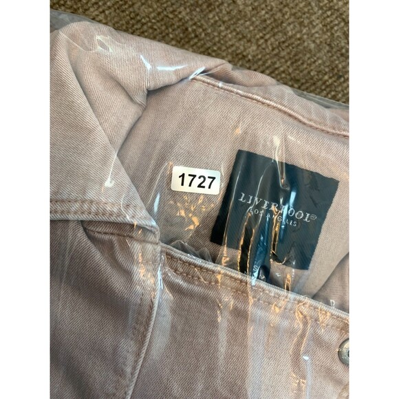 Liverpool Jacket Womens S Bradford Moto Zipper Pockets Fitted Stretch Denim - Picture 12 of 12